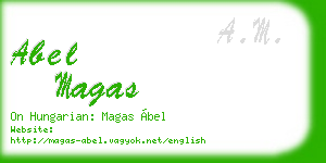 abel magas business card