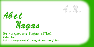 abel magas business card